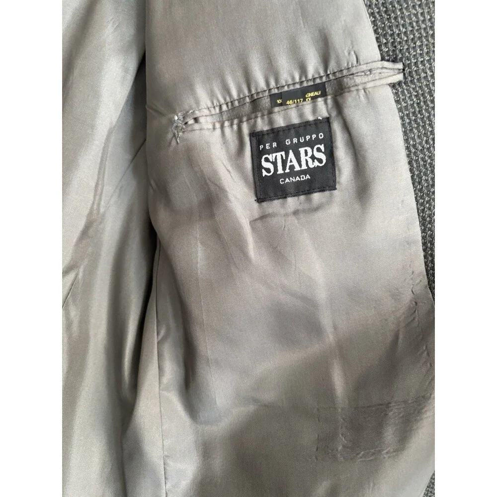 Per Gruppo STARS Men’s Blazer Size 46R Black Gray  Sport Coat Jacket